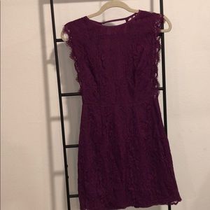 UO High Neck Lace Dress With Open Back